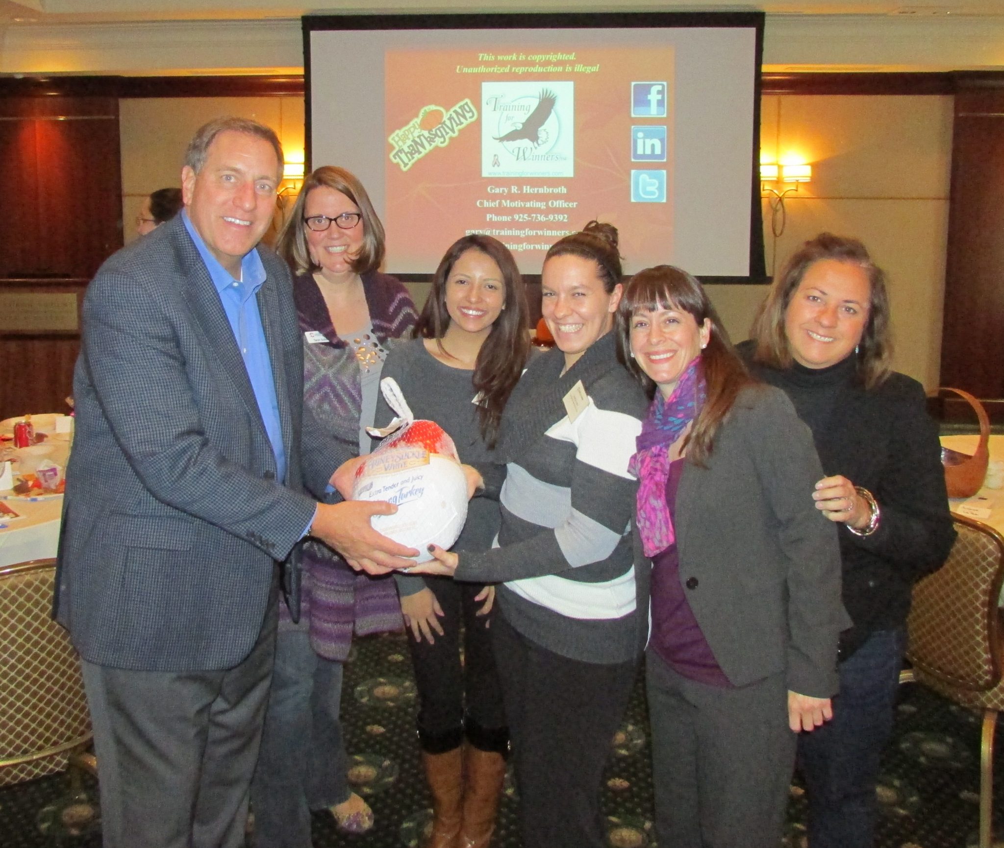 Gary’s “harvesting sales” theme for the Ypsilanti (MI) CVB and its hotel partners yielded a big Thanksgiving turkey to the lucky winner of a sales contest